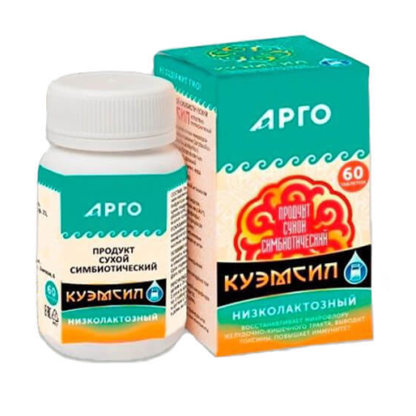 Продукт симбиотический «КуЭМсил низколактозный», таблетки, 60 шт